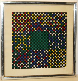 Ian Tyson,  Listed Artist,  Geometric Serigraph - Danish Modern,  Eames Mid Century photo