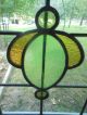 H224c Large Older & Pretty Multi - Color English Leaded Stained Glass Window 1900-1940 photo 10