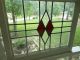 34sc Double Diamond Transom Style English Leaded Stained Glass Window 1900-1940 photo 2