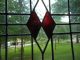 34sc Double Diamond Transom Style English Leaded Stained Glass Window 1900-1940 photo 3