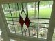 34sc Double Diamond Transom Style English Leaded Stained Glass Window 1900-1940 photo 4