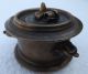 Hand Crafted Brass Round Ink Well Pot Dawat India photo 2