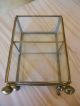 Vintage Small Brass Display Case With Hinged Door,  2 Shelves Display Cases photo 9