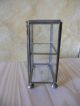 Vintage Small Brass Display Case With Hinged Door,  2 Shelves Display Cases photo 1