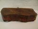Primitive Hand Hewn Printing Wood Block W Hearts Antique Textile Stencil Stamp Primitives photo 9