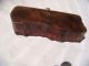 Primitive Hand Hewn Printing Wood Block W Hearts Antique Textile Stencil Stamp Primitives photo 2