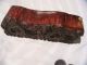 Primitive Hand Hewn Printing Wood Block W Hearts Antique Textile Stencil Stamp Primitives photo 3