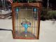 Amazing Floral Art Nouveau Stained Glass Window Beveled Glass 1900-1940 photo 2
