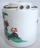Antique Chinese Famille Rose Painted Teapot W/ Ladies & Writing (6 