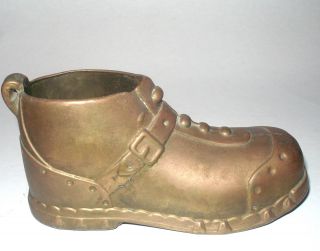 Child Size Hobnail Brass Boot Shoe Totally Brass Sole Old photo