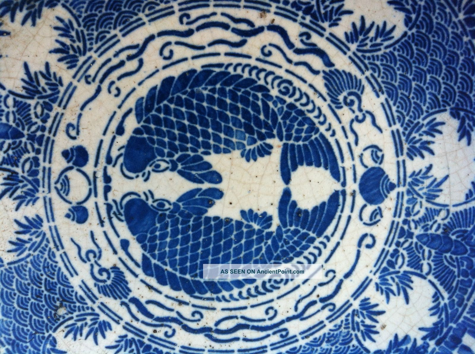 1500s Extremely Rare Chinese Blue White Porcelain Plate Ming Dynasty China Carp Bowls photo