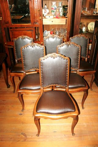 Exquisite French Atique Walnut Upholstered Louis Xv Chairs Circa 1880 ' S photo