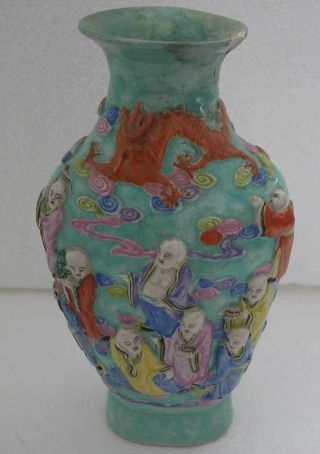 Chinese Antique Fine Vase - Hallmarked - Decorated With Many Figures photo