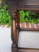 Antique English Carved Dark Oak Peg Constructed Foot Stool Bench Table 1800-1899 photo 4