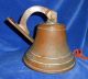 C.  1900 Antique Bronze Ship ' S Bell Wall/mast Mount,  Also School/church Ring Bells & Whistles photo 3