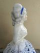 1920 ' S German Porcelain Half Doll Pin Cushion - Marked - Marie Antoinette Figurines photo 2