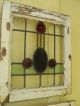 Antique Stained Glass Stainedglass Leaded Window Multi Colored Phalic Pattern 1900-1940 photo 2