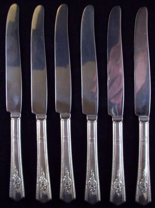 Exc Vintage 1944 Silverplate Flatware Dinner Knives Harmony House Maytime photo