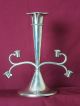 Silver Plated Single Trumpet Epergne Vase Deco Look & Impressive Piece Vases & Urns photo 2