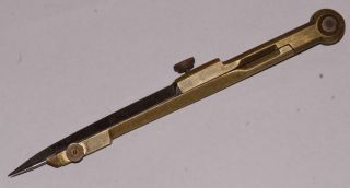 20th Century Italian Brass Compass Dividers - Drawing Drafting Instrument Tool photo