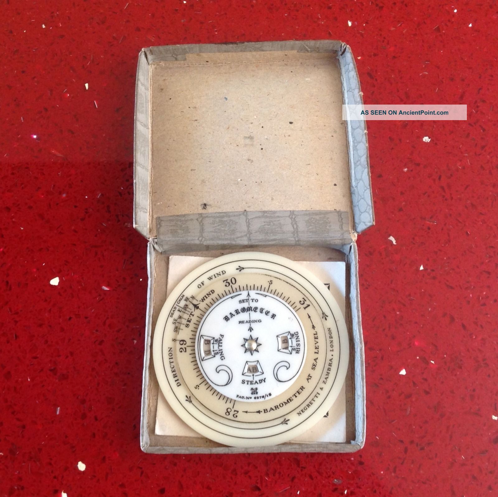 Exquisite Rare Negretti & Zambra 1915 Ivorine Weather Calculator / Box Other photo