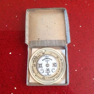 Exquisite Rare Negretti & Zambra 1915 Ivorine Weather Calculator / Box photo