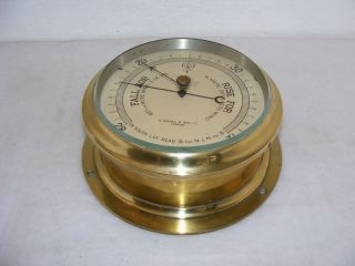 Improved Marine Aneriod Barometer By H.  Hughes & Son photo