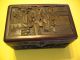 Folk Art Wood Carving Story Teller Figurative Chest Boxes photo 9