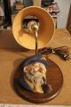 Vintage Wall Lamp With Captain Smoking Pipe Figure On Wood Base - Great Cond.  Look Lamps photo 9