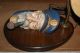 Vintage Wall Lamp With Captain Smoking Pipe Figure On Wood Base - Great Cond.  Look Lamps photo 5