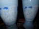 Pair Of Vintage Blue Greek Stlyed Glass Urns Or Decanters Decanters photo 1