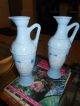 Pair Of Vintage Blue Greek Stlyed Glass Urns Or Decanters Decanters photo 2