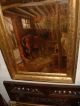 Old Oil Painting,  { Horses In Their Barn,  Is Signed,  Great Frame }. Other photo 3