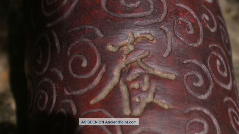 Ancient Giant Bamboo Calligraphy Carving Wall Hanging Or Arm Rest 19c Other photo