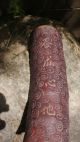 Ancient Giant Bamboo Calligraphy Carving Wall Hanging Or Arm Rest 19c Other photo 4