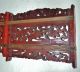 Antique Chinese Red Gold Wood Carving Relief Opium Bed Panel Lt Qing (ching) 1 Other photo 10