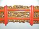 Antique Chinese Red Gold Wood Carving Relief Opium Bed Panel Lt Qing (ching) 1 Other photo 2