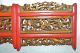 Antique Chinese Red Gold Wood Carving Relief Opium Bed Panel Lt Qing (ching) 1 Other photo 3