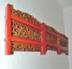 Antique Chinese Red Gold Wood Carving Relief Opium Bed Panel Lt Qing (ching) 1 Other photo 6