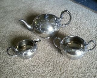 Antique English Silver Tea Set - Heavy Duty photo