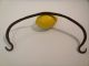 Primitive Blacksmith Forged Kettle Pot Handle Wrought Iron Hearth Caldron Swing Primitives photo 4