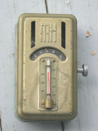 Vintage Mh Heat Regulator Thermostat Solid Brass photo
