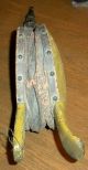 Antique 1800s Hearth Fireplace Bellows W/ Yellow Paint Brass Spout Vafo Primitives photo 2