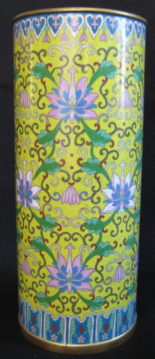 Late Ch ' Ing Dynasty Cloisonne Enamel Vase photo