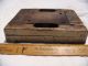 Primitive Hand Carved Printing Wood Block Antique Textile Stencil Stamp W Paint Primitives photo 1