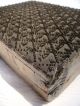 Primitive Hand Carved Printing Wood Block Antique Textile Stencil Stamp W Paint Primitives photo 3
