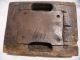 Primitive Hand Carved Printing Wood Block Antique Textile Stencil Stamp W Paint Primitives photo 6