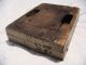 Primitive Hand Carved Printing Wood Block Antique Textile Stencil Stamp W Paint Primitives photo 8