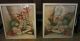 2 Antique Vtg.  1940s,  Airbrush Prints,  Bernard,  Art Deco Mid Century,  Celadon Vases Art Deco photo 1