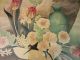 2 Antique Vtg.  1940s,  Airbrush Prints,  Bernard,  Art Deco Mid Century,  Celadon Vases Art Deco photo 2